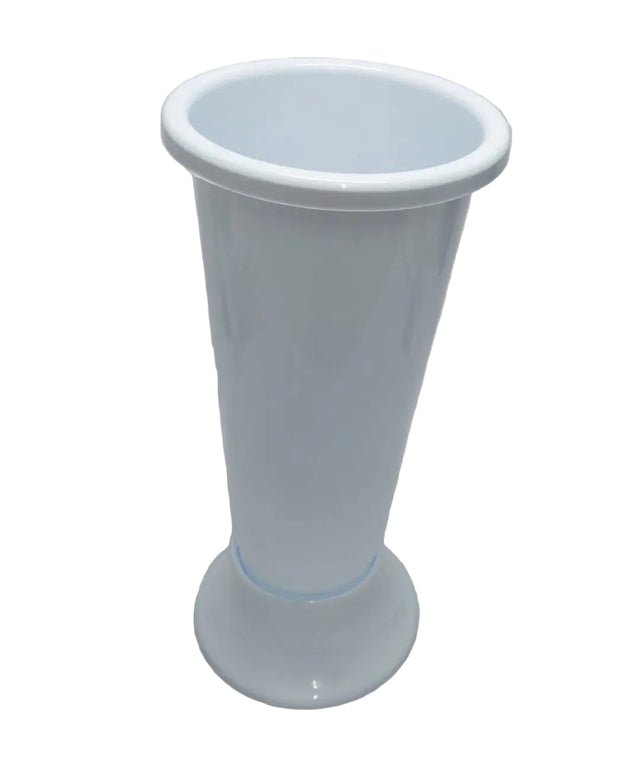 Vaza plastic cu talpa 18x45cm alb