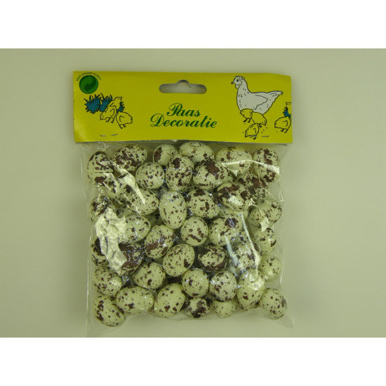 Oua de prepelita 2x2.5cm crem