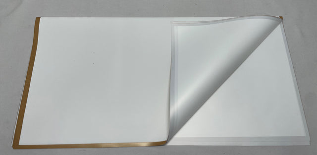 Folie cu margine auriu 58x58cm 20buc/pachet alb