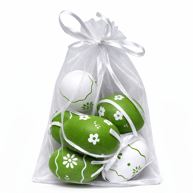 Set oua de agatat 6cm 6buc/pachet verde