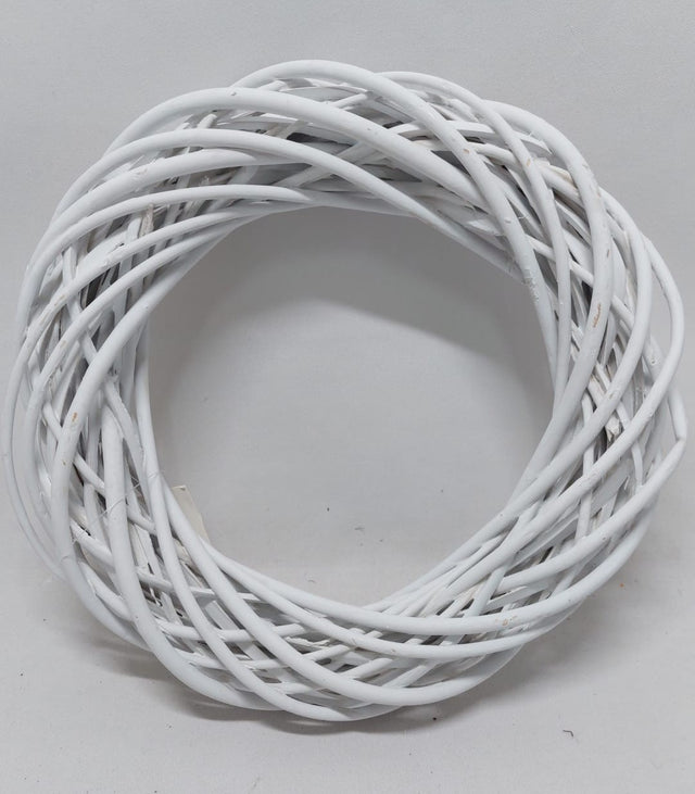 Coronita din nuiele 25cm alb