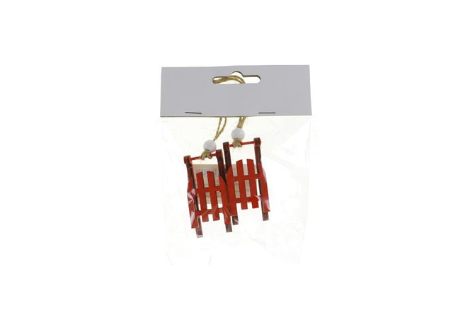 imagine produs Saniuta din lemn de agatat S/2 6x2,8x2cm rosu