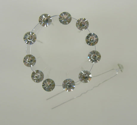 Image for Agrafe cu cristale rotunde s/12