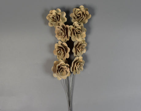 Image for Trandafiri din lemn 6cm cu chiciura