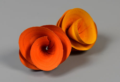 Image for Floare din lemn 2cm portocaliu