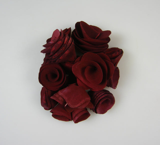 imagine produs Flori din lemn 5cm bordeaux