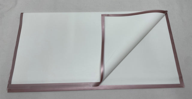 Folie cu margine rose gold 58x58cm 20buc/pachet alb
