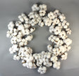Image for Coronita din flori bumbac 50cm alb