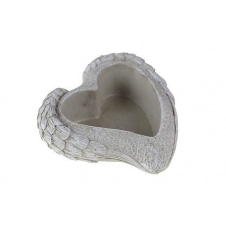 imagine produs Bol din piatra forma inima 18x6.5cm gri