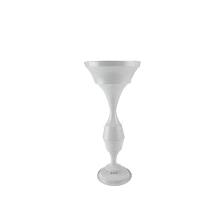 imagine produs Suport lumanare din metal D13cm H41.5cm alb