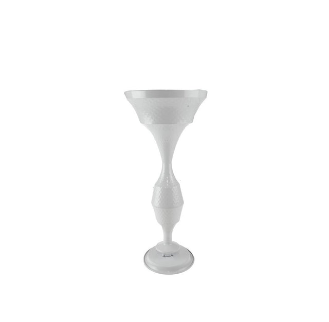 imagine produs Suport lumanare din metal D13cm H41.5cm alb