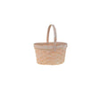 imagine produs Cos bambus oval cu maner 16x19x11cm piersica