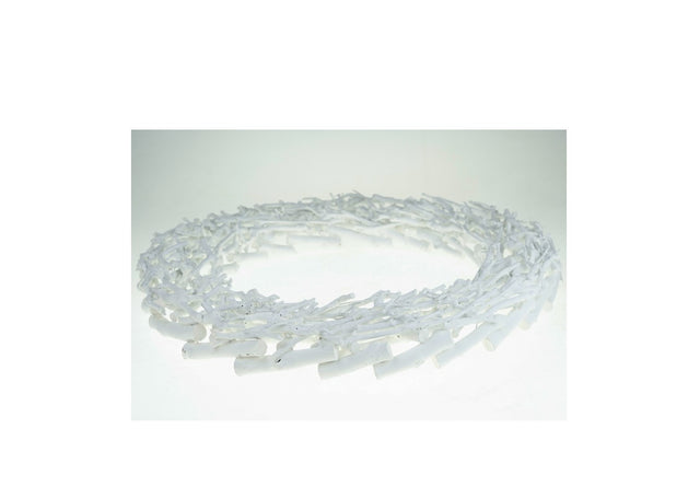 imagine produs Coronita din crengi 50cm alb