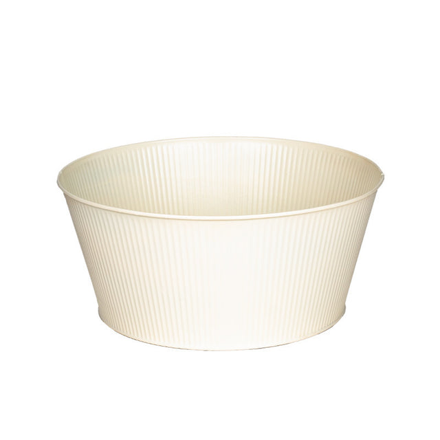 Bol rotund Astana metal 17.7x9cm crem