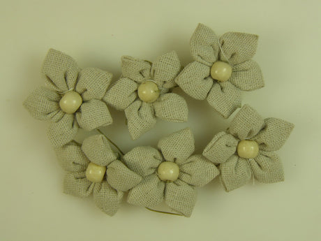 Image for Flori din panza de in 4cm S/6 natur