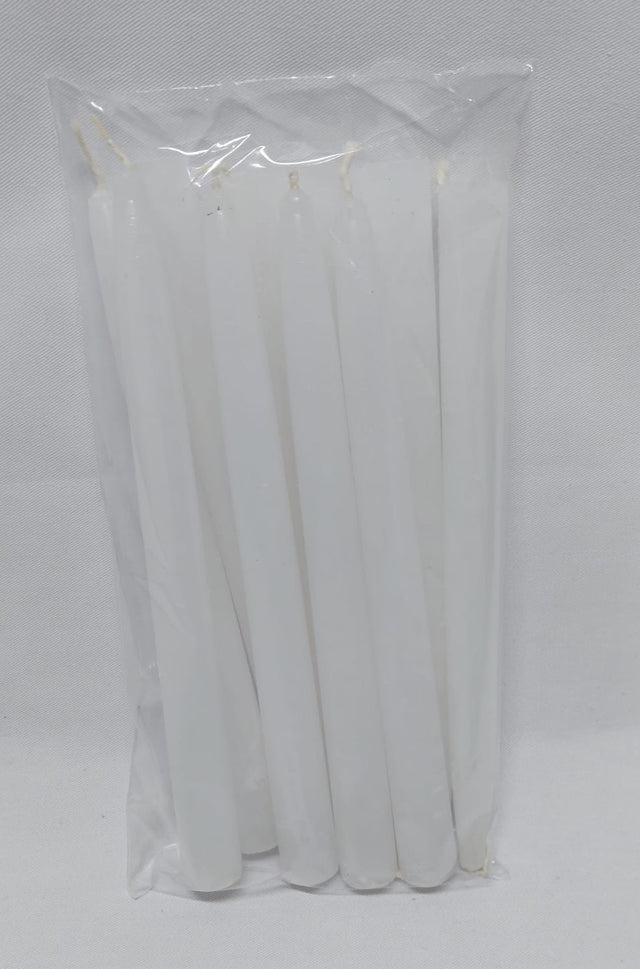 Lumanari conice natur 22cm alb 10buc/pachet