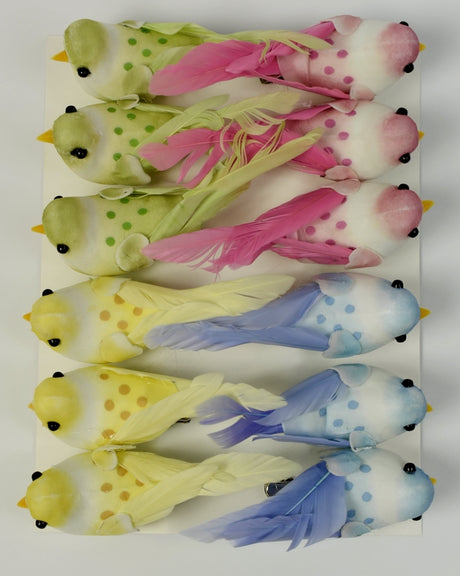 Image for Pasari cu clame 10cm S/12 mix 8.