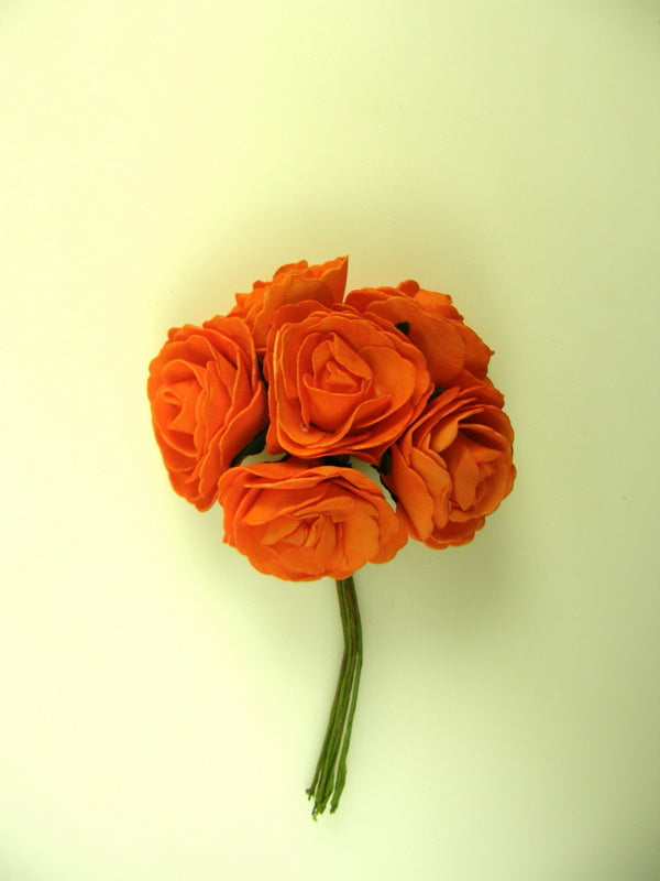 Buchet floricele polifoam  5,5cm portocaliu
