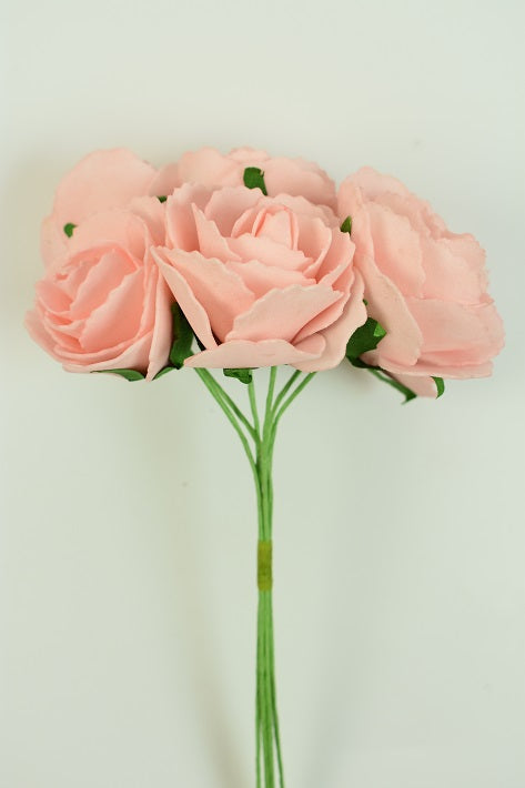 Buchet floricele polifoam  5,5cm roz