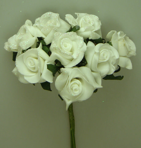 Image for Buchet trandafiri polifoam 3cm alb