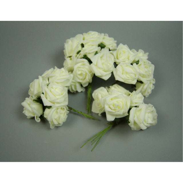 Buchet trandafiri polifoam 4,5cmx6 crem