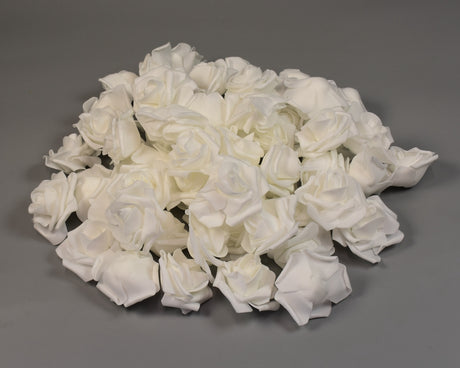 Image for Cap trandafiri polifoam 7cm S/60 alb