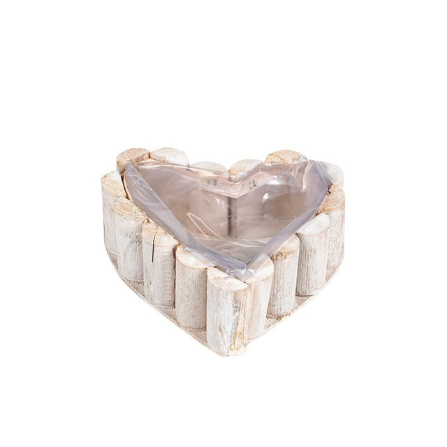 Bol din lemn forma inima 15x16x5.5 cm