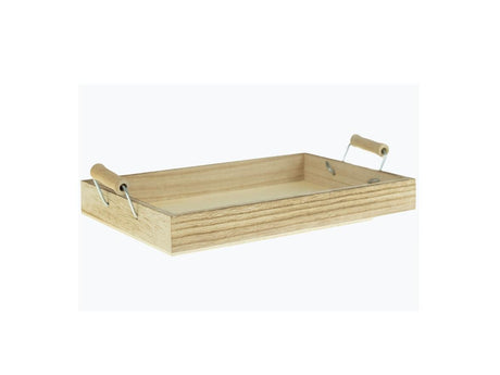 imagine produs Bol din lemn cu manere 25x16x3cm natur