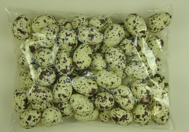 Oua de prepelita 2.5x3.5cm crem
