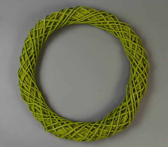 Coronita din nuiele 25cm vopsit oliv