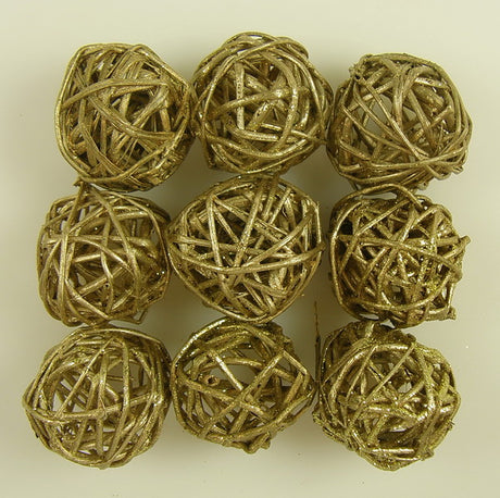 Image for Mingi din nuiele 4cm auriu cu glitter