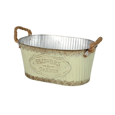 imagine produs Bol oval cu manere din metal Andretta 18.5x11.5x9cm verde