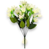 Buchet cu floricele x7 H:40cm crem