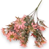 Buchet cu floricele x5 H:35cm roz