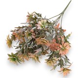 Buchet cu floricele x5 H:35cm piersica