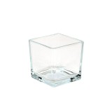 vastag falú üveg kocka 8x8x8cm