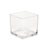 vastag falú üveg kocka 12,5x12,5x12,5cm