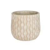 Ripple cement kaspó szürke-arany 16x12cm