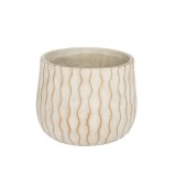 Ripple cement kaspó szürke-arany 19x15cm