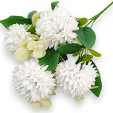 Buchet dalie x5 H:30cm alb