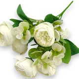 Buchet ranunculus x5 H:30cm crem