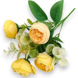 Buchet ranunculus x5 H:30cm galben