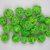 Mingi din nuiele 3cm inalbit verde deschis