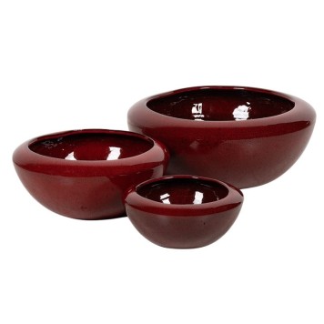 Campbell kerámia tál szett piros-fekete 27x12-49x19,5cm S3