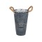 Vase din metal cu manere Loretta 16x25cm gri