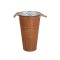Vase din metal cu manere Loretta 18,5x30cm maro