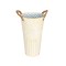 Vase din metal cu manere Loretta 18,5x30cm crem