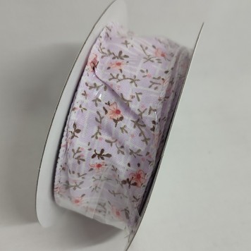 Banda decor cu flori 4cmx10y mov