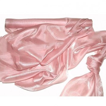 Organza satinata roz pudra