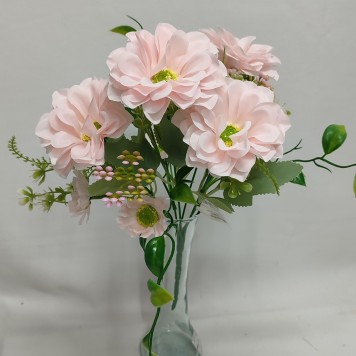 Buchet dalie x7 30cm roz deschis